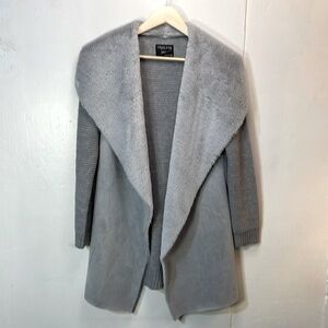 Twelfth love Long Knit & Fur Cozy Cardigan-M- #0036